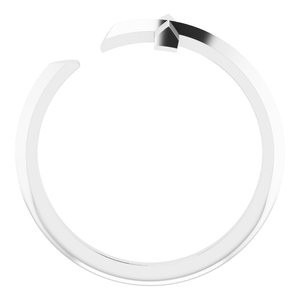 14K White Negative Space Cross Ring - BN & CO JEWELRY