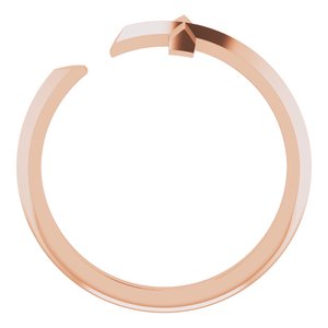 14K Rose Negative Space Cross Ring - BN & CO JEWELRY