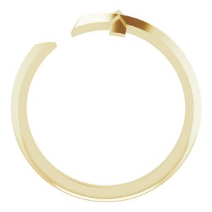 14K Yellow Negative Space Cross Ring - BN & CO JEWELRY
