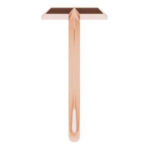 14K Rose Negative Space Cross Ring - BN & CO JEWELRY