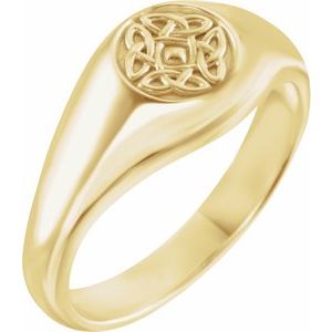 14K Yellow Celtic-Inspired Ring - BN & CO JEWELRY
