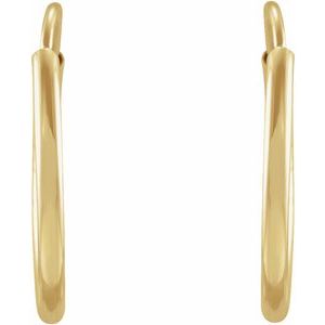 14K Yellow 12 mm Flexible Endless Huggie Earrings - BN & CO JEWELRY