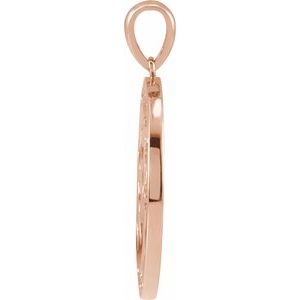 14K Rose 28.5x21.15 mm Om Pendant - BN & CO JEWELRY