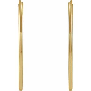 14K Yellow 25 mm Flexible Endless Huggie Earrings - BN & CO JEWELRY