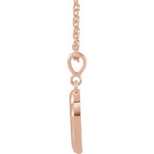 14K Rose Petite Open Cross 16-18" Necklace - BN & CO JEWELRY