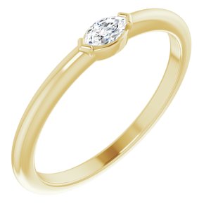 14K Yellow 1/8 CTW Diamond Solitaire Ring - BN & CO JEWELRY