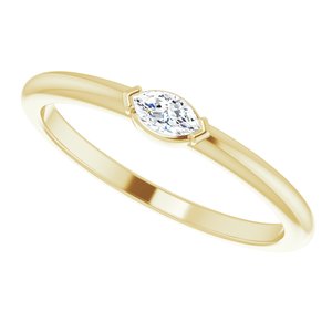 14K Yellow 1/8 CTW Diamond Solitaire Ring - BN & CO JEWELRY