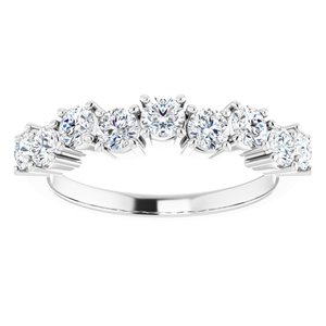 14K White 9/10 CTW Lab-Grown Diamond Anniversary Band - BN & CO JEWELRY