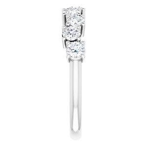 14K White 9/10 CTW Lab-Grown Diamond Anniversary Band - BN & CO JEWELRY