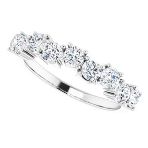 14K White 9/10 CTW Lab-Grown Diamond Anniversary Band - BN & CO JEWELRY