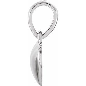 14K White .03 CT Natural Diamond Heart Pendant - BN & CO JEWELRY