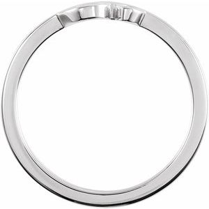 14K White Petite Om Ring - BN & CO JEWELRY