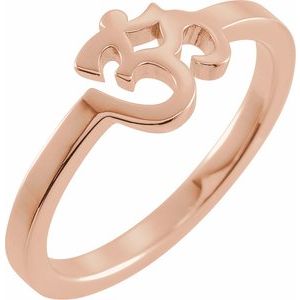 14K Rose Petite Om Ring - BN & CO JEWELRY