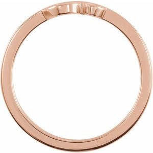 14K Rose Petite Om Ring - BN & CO JEWELRY