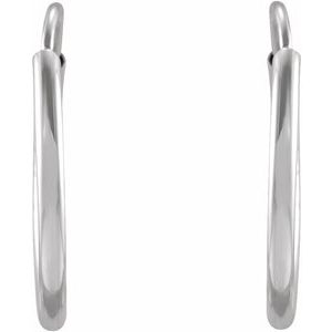 14K White 12 mm Flexible Endless Huggie Earrings - BN & CO JEWELRY