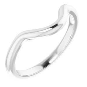 14K X1 White Band for 8.2 mm Round Ring - BN & CO JEWELRY