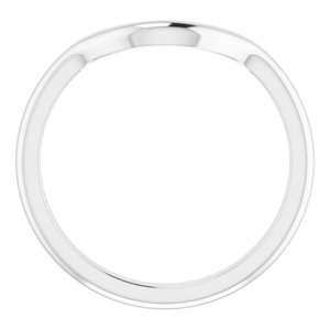 14K X1 White Band for 8.2 mm Round Ring - BN & CO JEWELRY