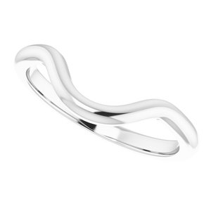 14K X1 White Band for 8.2 mm Round Ring - BN & CO JEWELRY