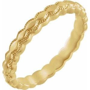 14K Yellow 2.9 mm Textured Band Size 7 - BN & CO JEWELRY
