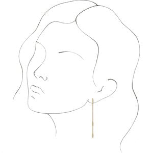 14K Yellow Bar Chain Earrings - BN & CO JEWELRY