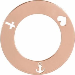14K Rose Engravable Pierced 20 mm Loop Pendant - BN & CO JEWELRY