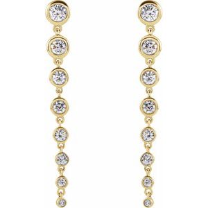 14K Yellow 1 3/4 CTW Lab-Grown Diamond Earrings - BN & CO JEWELRY