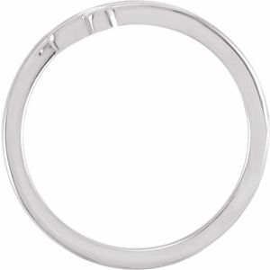 14K White Engravable Sideways Cross Ring - BN & CO JEWELRY