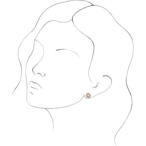 14K Rose Cultured White Akoya Pearl, Natural White Opal & 1/6 CTW Natural Diamond Earrings - BN & CO JEWELRY