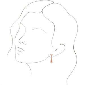 14K Rose Geometric Dangle Earrings - BN & CO JEWELRY