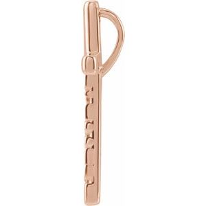 14K Rose 25x15.05 mm Blessed Cross Pendant - BN & CO JEWELRY