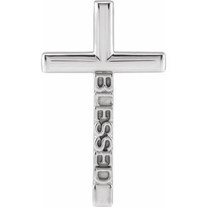 Sterling Silver 25x15.05 mm Blessed Cross Pendant - BN & CO JEWELRY