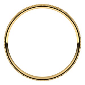 14K Yellow 2 mm Milgrain Flat Comfort Fit Band Size 6 - BN & CO JEWELRY