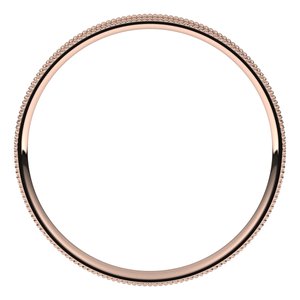 14K Rose 2 mm Milgrain Flat Comfort Fit Band Size 5.5 - BN & CO JEWELRY