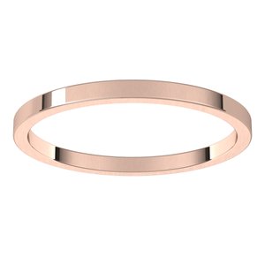 14K Rose 1.5 mm Flat Band Size 7 - BN & CO JEWELRY