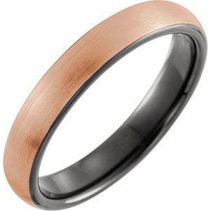 18K Rose Gold PVD & Black PVD Tungsten 4 mm - BN & CO JEWELRY