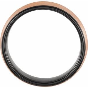 18K Rose Gold PVD & Black PVD Tungsten 4 mm - BN & CO JEWELRY