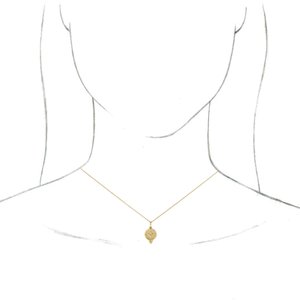 14K Yellow Beaded Disc 16-18" Necklace - BN & CO JEWELRY