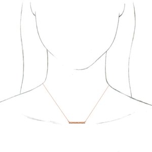 14K Rose Sculptural-Inspired Bar 16-18" Necklace - BN & CO JEWELRY