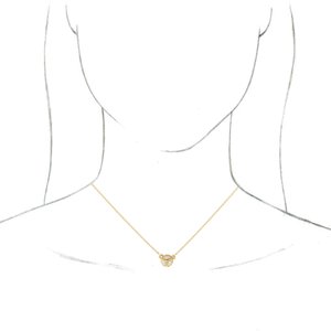 14K Yellow Natural Diamond Three-Stone 16-18" Necklace - BN & CO JEWELRY