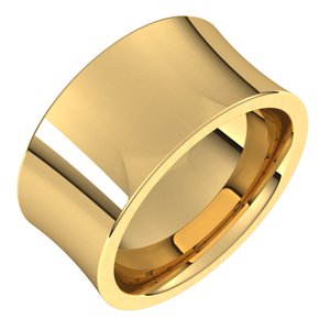 14K Yellow 10 mm Concave Comfort Fit Band Size 5.5 - BN & CO JEWELRY