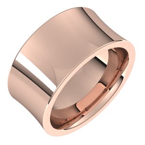 10K Rose 10 mm Concave Comfort Fit Band Size 12 - BN & CO JEWELRY