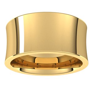 14K Yellow 10 mm Concave Comfort Fit Band Size 5.5 - BN & CO JEWELRY