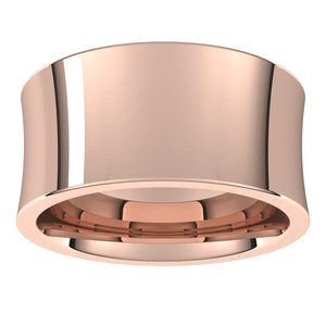 10K Rose 10 mm Concave Comfort Fit Band Size 12 - BN & CO JEWELRY