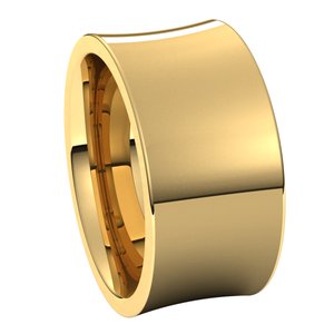 10K Yellow 10 mm Concave Comfort Fit Band Size 7.5 - BN & CO JEWELRY