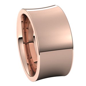 10K Rose 10 mm Concave Comfort Fit Band Size 12 - BN & CO JEWELRY