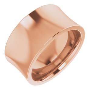 10K Rose 10 mm Concave Comfort Fit Band Size 12 - BN & CO JEWELRY