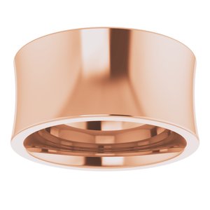 10K Rose 10 mm Concave Comfort Fit Band Size 12 - BN & CO JEWELRY