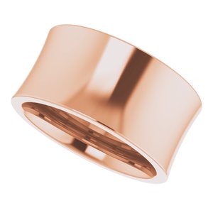 10K Rose 10 mm Concave Comfort Fit Band Size 12 - BN & CO JEWELRY