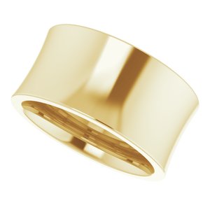 14K Yellow 10 mm Concave Comfort Fit Band Size 5.5 - BN & CO JEWELRY