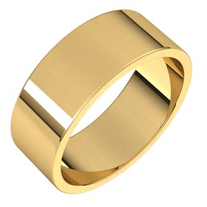 10K Yellow 7 mm Flat Band - BN & CO JEWELRY
